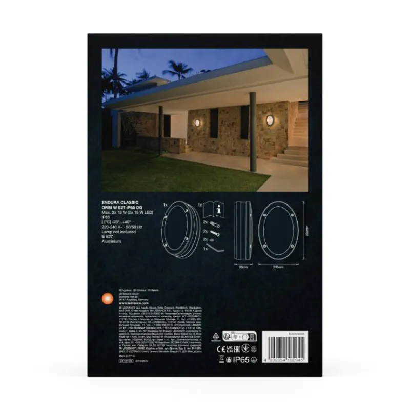 Luminaires Ledvance Endura Applique murale Gris, 2 lumières