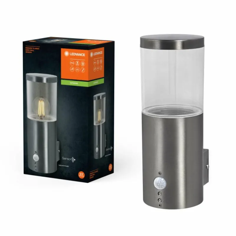 Luminaires Ledvance Endura Applique murale Acier brossé, 1 lumière