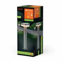 Luminaires Ledvance Endura Lampadaire d'extérieur LED Acier brossé, 1 lumière