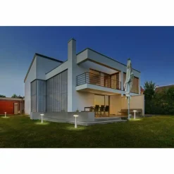 Luminaires Ledvance Endura Lampadaire d'extérieur LED Acier brossé, 1 lumière