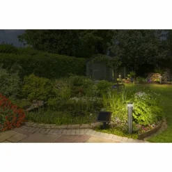 Luminaires Ledvance Endura Lampadaire d'extérieur LED Acier brossé, 1 lumière