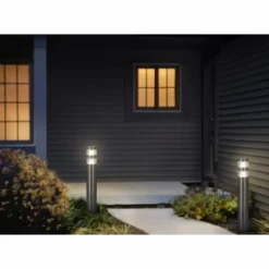 Luminaires Ledvance Endura Lampadaire d'extérieur LED Acier brossé, 1 lumière