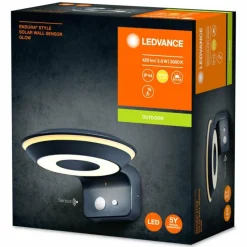 Luminaires Ledvance ENDURA Lampe murale d´extérieur LED Noir, 1 lumière, Détecteur de mouvement