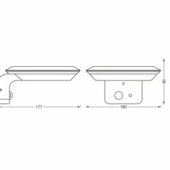 Luminaires Ledvance ENDURA Lampe murale d´extérieur LED Noir, 1 lumière, Détecteur de mouvement