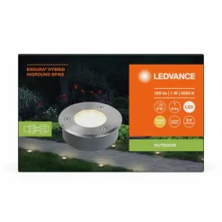 Luminaires Ledvance Endura Spot de jardin LED Acier brossé, 1 lumière