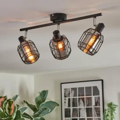 hofstein Ennor Plafonnier, Spot de plafond Noir, 3 lumières