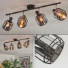 Suspension Verre Fumé-hofstein Ennor Plafonnier, Spot de plafond Noir, 4 lumières