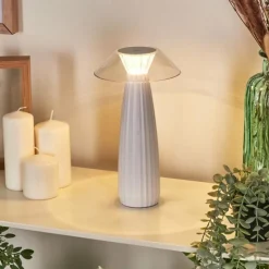 hofstein Eryla Lampe de bureau, Lampe à poser LED Blanc, 1 lumière