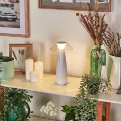 hofstein Eryla Lampe de bureau, Lampe à poser LED Blanc, 1 lumière