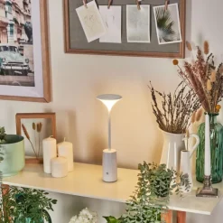 hofstein Eryon Lampe de bureau, Lampe à poser LED Blanc, 1 lumière* Éclairage Led