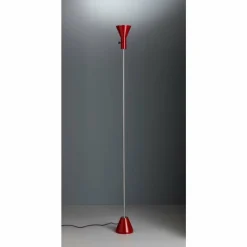 Lampe Design-Luminaires Tecnolumen ES 57 LED Tecnolumen Projecteur Chrome, Rouge, 1 lumière