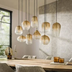 hofstein Escusa Suspension Anthracite, 9 lumières