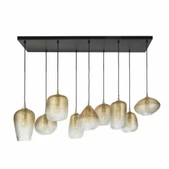 hofstein Escusa Suspension Anthracite, 9 lumières