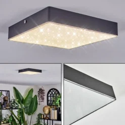 hofstein Esmar Plafonnier LED Noir, 1 lumière