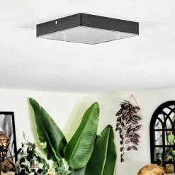 hofstein Esmar Plafonnier LED Noir, 1 lumière