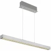 Luminaires Globo Lighting Ethan Suspension LED Aluminium brossé, Blanc, 1 lumière* Suspensions