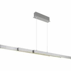 Luminaires Globo Lighting Ethan Suspension LED Aluminium brossé, Blanc, 1 lumière* Suspensions