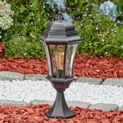 Luminaires Rustiques-hofstein Etoe Luminaire extérieur, Borne lumineuse, Eclairage de chemin Noir, 1 lumière