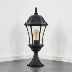 Luminaires Rustiques-hofstein Etoe Luminaire extérieur, Borne lumineuse, Eclairage de chemin Noir, 1 lumière