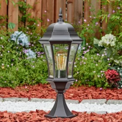 Luminaires Rustiques-hofstein Etoe Luminaire extérieur, Borne lumineuse, Eclairage de chemin Noir, 1 lumière