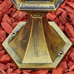 Luminaires Rustiques-hofstein Etoe Luminaire extérieur, Borne lumineuse, Eclairage de chemin Brun, Or, 1 lumière