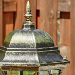 Luminaires Rustiques-hofstein Etoe Luminaire extérieur, Eclairage de chemin Brun, Or, 1 lumière