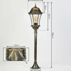 Luminaires Rustiques-hofstein Etoe Luminaire extérieur, Eclairage de chemin Brun, Or, 1 lumière