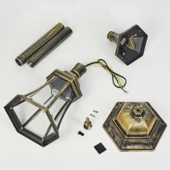 Luminaires Rustiques-hofstein Etoe Luminaire extérieur, Eclairage de chemin Brun, Or, 1 lumière