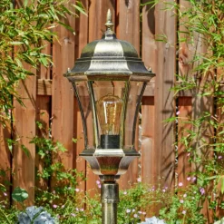 Luminaires Rustiques-hofstein Etoe Luminaire extérieur, Eclairage de chemin Brun, Or, 1 lumière