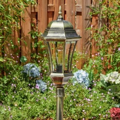 Luminaires Rustiques-hofstein Etoe Luminaire extérieur, Eclairage de chemin Brun, Or, 1 lumière