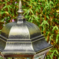 Luminaires Rustiques-hofstein Etoe Luminaire extérieur, Eclairage de chemin Brun, Or, 1 lumière, Détecteur de mouvement