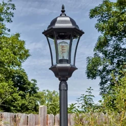 Luminaires Rustiques-hofstein Etoe Luminaire extérieur, Réverbère, Eclairage de chemin Noir, 1 lumière