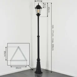 Luminaires Rustiques-hofstein Etoe Luminaire extérieur, Réverbère, Eclairage de chemin Noir, 1 lumière