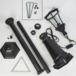 Luminaires Rustiques-hofstein Etoe Luminaire extérieur, Réverbère, Eclairage de chemin Noir, 1 lumière