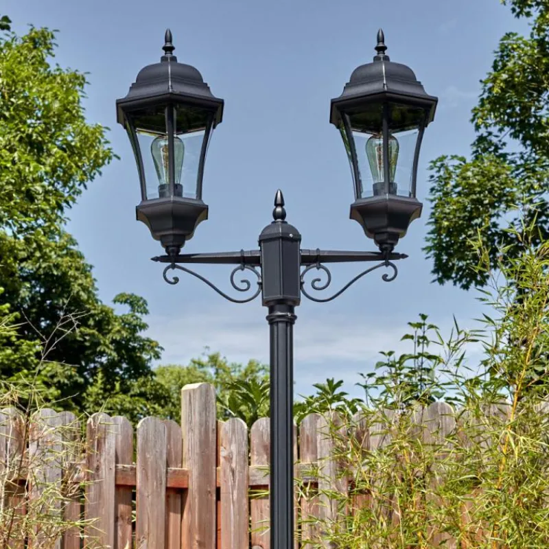 Luminaires Rustiques-hofstein Etoe Luminaire extérieur, Réverbère, Eclairage de chemin Noir, 2 lumières