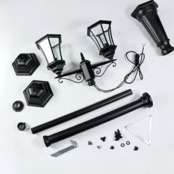 Luminaires Rustiques-hofstein Etoe Luminaire extérieur, Réverbère, Eclairage de chemin Noir, 2 lumières