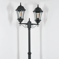 Luminaires Rustiques-hofstein Etoe Luminaire extérieur, Réverbère, Eclairage de chemin Noir, 2 lumières