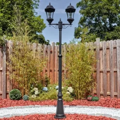 Luminaires Rustiques-hofstein Etoe Luminaire extérieur, Réverbère, Eclairage de chemin Noir, 2 lumières