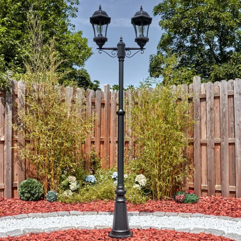Luminaires Rustiques-hofstein Etoe Luminaire extérieur, Réverbère, Eclairage de chemin Noir, 2 lumières