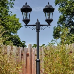 Luminaires Rustiques-hofstein Etoe Luminaire extérieur, Réverbère, Eclairage de chemin Noir, 2 lumières