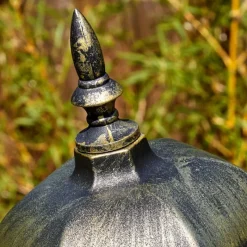 Luminaires Rustiques-hofstein Etoe Luminaire extérieur, Réverbère, Eclairage de chemin Or, Noir, 1 lumière