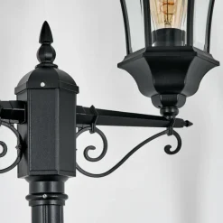 Luminaires Rustiques-hofstein Etoe Réverbère, Eclairage de chemin Noir, 2 lumières