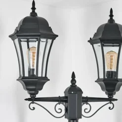 Luminaires Rustiques-hofstein Etoe Réverbère, Eclairage de chemin Noir, 2 lumières