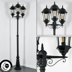 Luminaires Rustiques-hofstein Etoe Réverbère, Eclairage de chemin Noir, 3 lumières