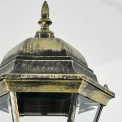 Lampes Dorées-hofstein Etoe Réverbère, Eclairage de chemin Or, Noir, 1 lumière