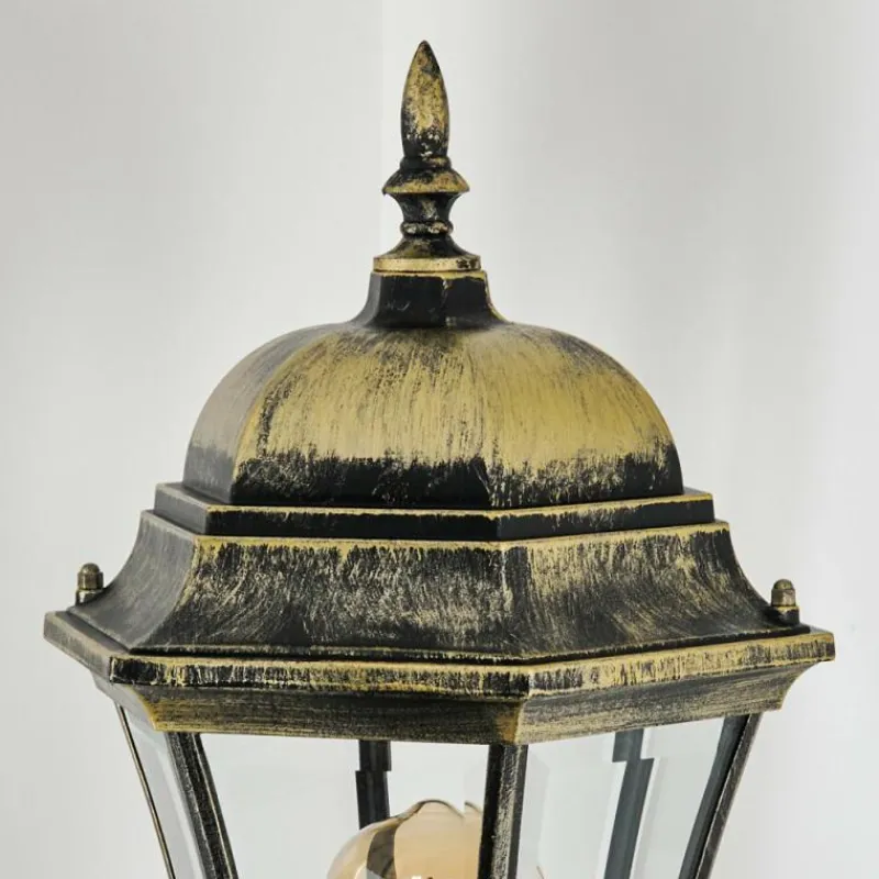 Lampes Dorées-hofstein Etoe Réverbère, Eclairage de chemin Or, Noir, 2 lumières