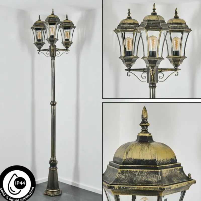 Lampes Dorées-hofstein Etoe Réverbère, Eclairage de chemin Or, Noir, 3 lumières