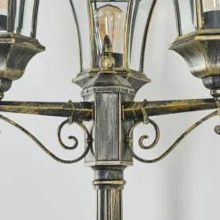 Lampes Dorées-hofstein Etoe Réverbère, Eclairage de chemin Or, Noir, 3 lumières