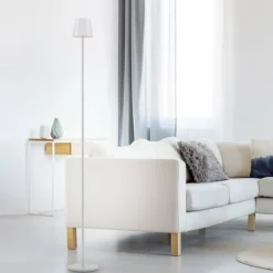 Luminaires Leuchten Direkt EURIA Lampadaire LED Blanc, 1 lumière