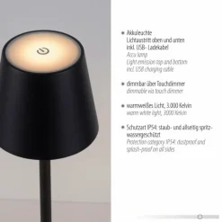 Luminaires Leuchten Direkt EURIA Lampadaire LED Noir, 1 lumière